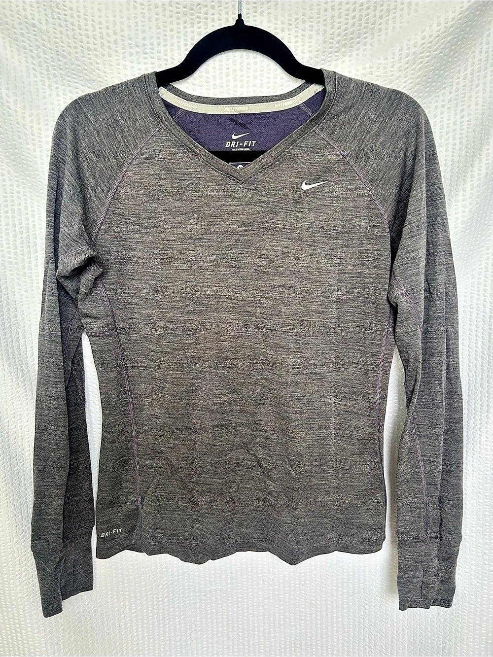 Nike Swift Dri-FIT Long Sleeve Running Top Gray Size Medium
